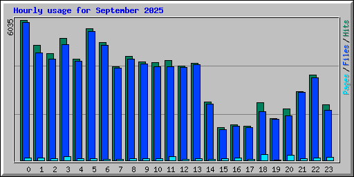 Hourly usage for September 2025