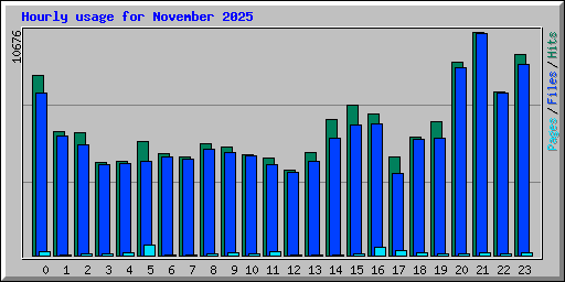 Hourly usage for November 2025